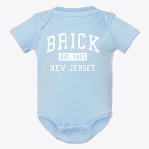 Brick New Jersey Classic Established Baby Onesie