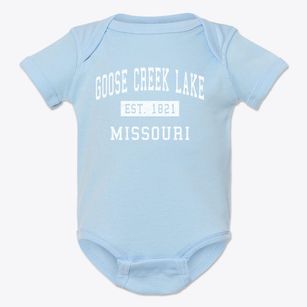Goose Creek Lake Missouri Classic Established Baby Onesie