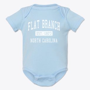 Flat Branch North Carolina Classic Established Baby Onesie