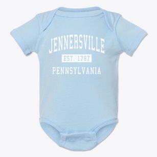 Jennersville Pennsylvania Classic Established Baby Onesie
