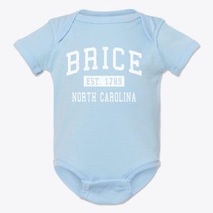 Brice North Carolina Classic Established Baby Onesie