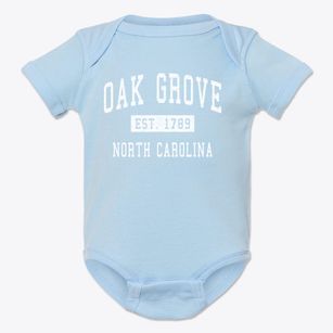 Oak Grove North Carolina Classic Established Baby Onesie