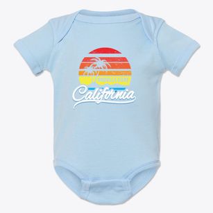 Oroville East California Palm Tree Sunset Baby Onesie
