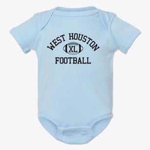 West Houston Homeschool Classic Football Baby Onesie