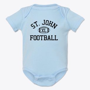 Saint John Lutheran School Classic Football Baby Onesie