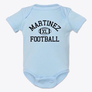 Martinez Junior High School Classic Football Baby Onesie