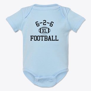 6-2-6 Magnet School Classic Football Baby Onesie