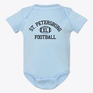 Saint Petersburg Ptec Classic Football Baby Onesie