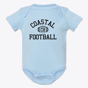 Coastal Homeschool Classic Football Baby Onesie