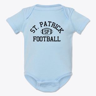 Saint Patrick School Classic Football Baby Onesie