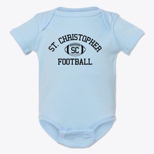 Saint Christopher School Classic Football Baby Onesie