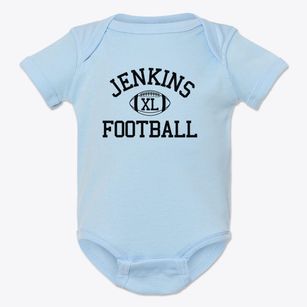 Jenkins High School Classic Football Baby Onesie