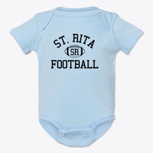 Saint Rita School Classic Football Baby Onesie
