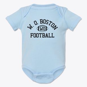 W. O Boston High School Classic Football Baby Onesie
