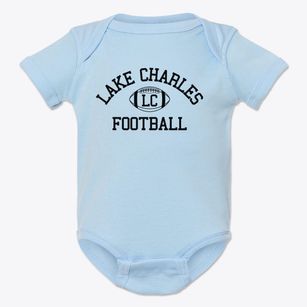Lake Charles High School Classic Football Baby Onesie