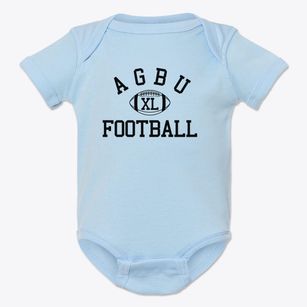 A G B U Alex & Marie Manoogian School Classic Football Baby Onesie