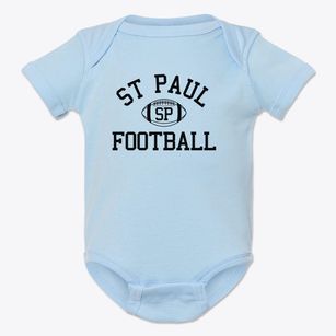 St Paul Lutheran High School Classic Football Baby Onesie