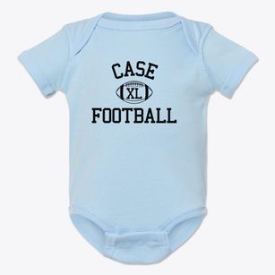 Case Junior High School Classic Football Baby Onesie
