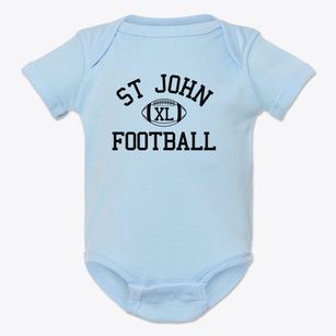 St John The Evangelist Parish Classic Football Baby Onesie