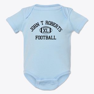 John T Roberts K-8 School Classic Football Baby Onesie
