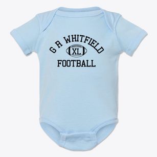G R Whitfield School Classic Football Baby Onesie