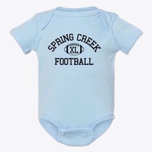 Spring Creek High School Classic Football Baby Onesie
