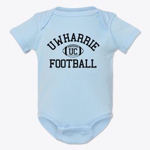 Uwharrie Charter Academy Classic Football Baby Onesie