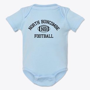 North Buncombe High School Classic Football Baby Onesie