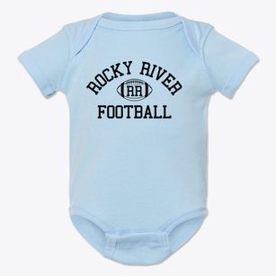 Rocky River High School Classic Football Baby Onesie