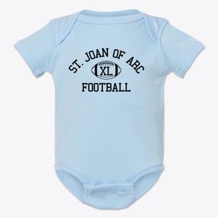 Saint Joan Of Arc School Classic Football Baby Onesie