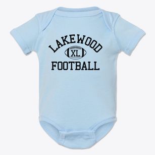 Lakewood Junior High School Classic Football Baby Onesie