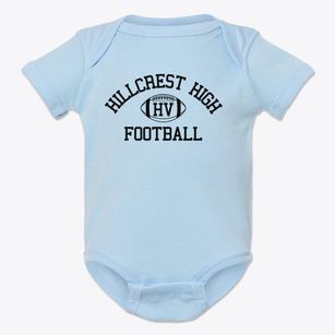 Hillcrest High School Classic Football Baby Onesie