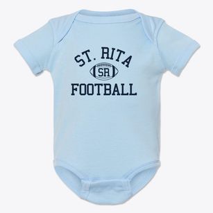 Saint Rita School Classic Football Baby Onesie
