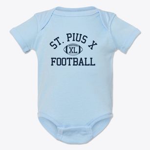 St. Pius X School Classic Football Baby Onesie