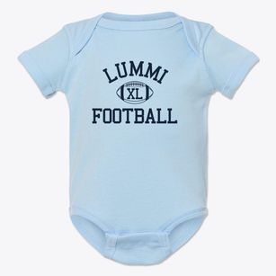 Lummi Nation School Classic Football Baby Onesie