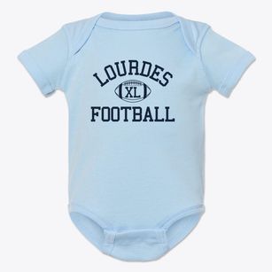 Lourdes High School Classic Football Baby Onesie