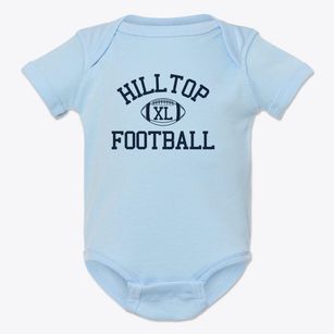 Hilltop Baptist School Classic Football Baby Onesie