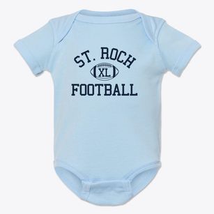 Saint Roch Catholic School Classic Football Baby Onesie