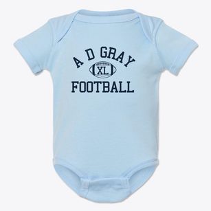 A D Gray Junior High School Classic Football Baby Onesie