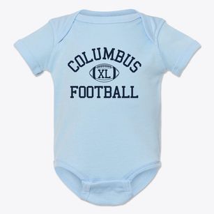 Columbus Christian School Classic Football Baby Onesie