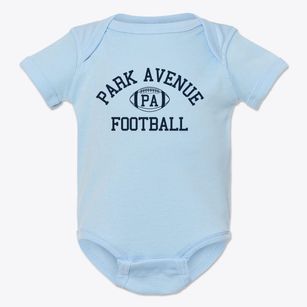 Park Avenue Christian School Classic Football Baby Onesie
