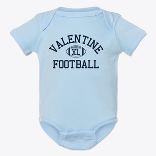 Valentine High School Classic Football Baby Onesie