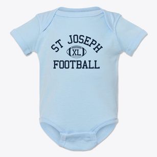 St Joseph Parish Classic Football Baby Onesie
