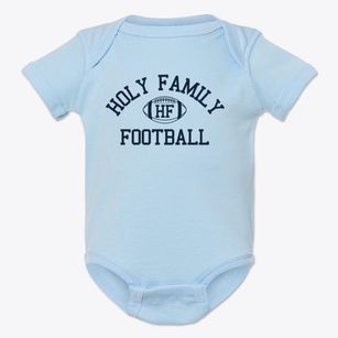 Holy Family School Classic Football Baby Onesie
