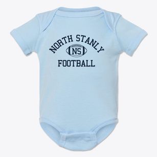 North Stanly High School Classic Football Baby Onesie