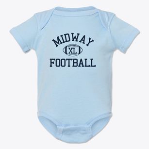 Midway High School Classic Football Baby Onesie