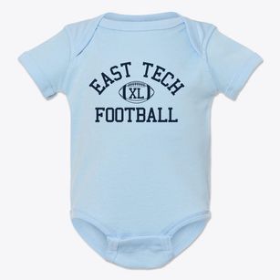 East Technical High School Classic Football Baby Onesie