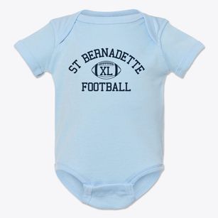 St Bernadette Parish Classic Football Baby Onesie