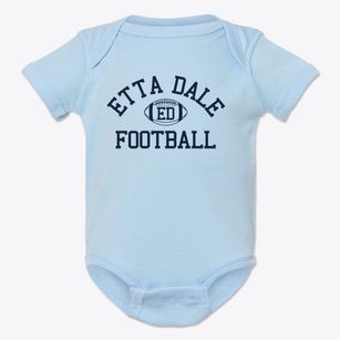 Etta Dale Junior High School Classic Football Baby Onesie