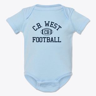 Central Bucks High School West Classic Football Baby Onesie